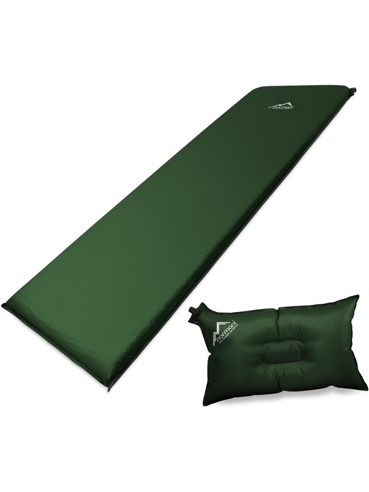

Normani Outdoor Sports Самонадувающийся надувной матрас и воздушная подушка оливкового цвета