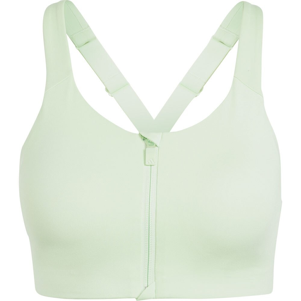 

Спортивный бюстгальтер adidas TLRD Impact Luxe Zip High Support, зеленый