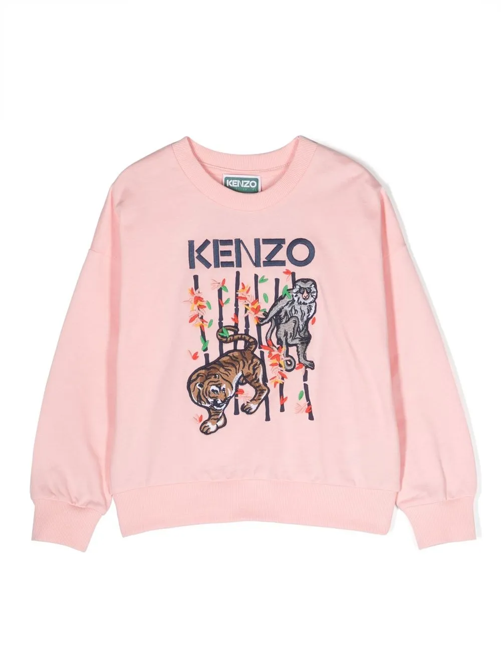 

Толстовка из хлопка «Бамбук» Kenzo Kids, розовый