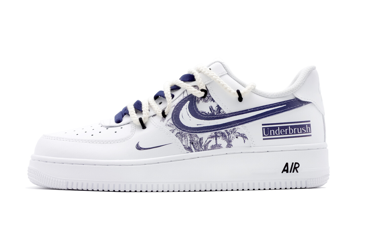 

Кроссовки Nike Air Force 1 Skateboard Shoes Men Low-Top White Blue, белый/синий