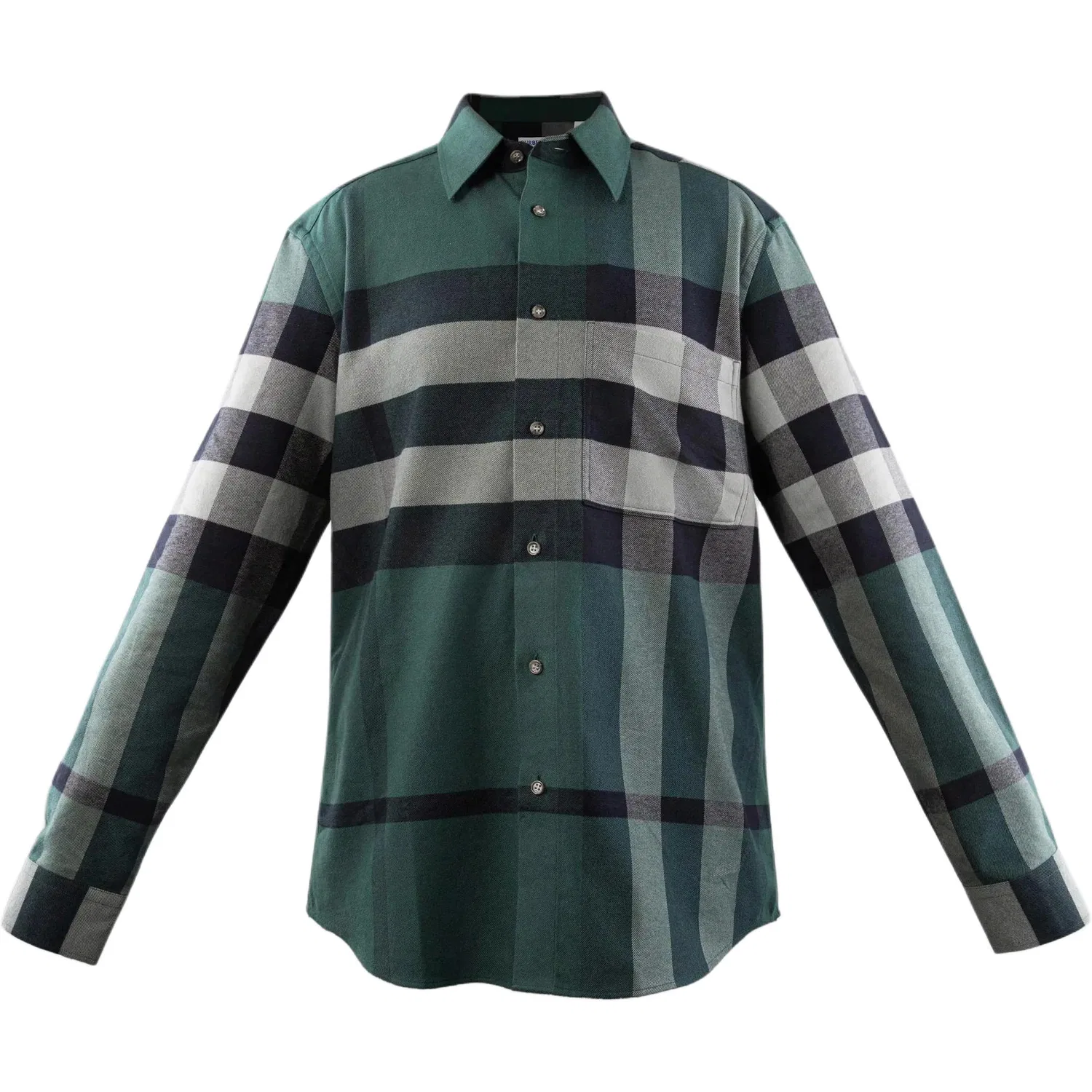 Рубашка мужская Burberry Moderate Green Lapel, Green