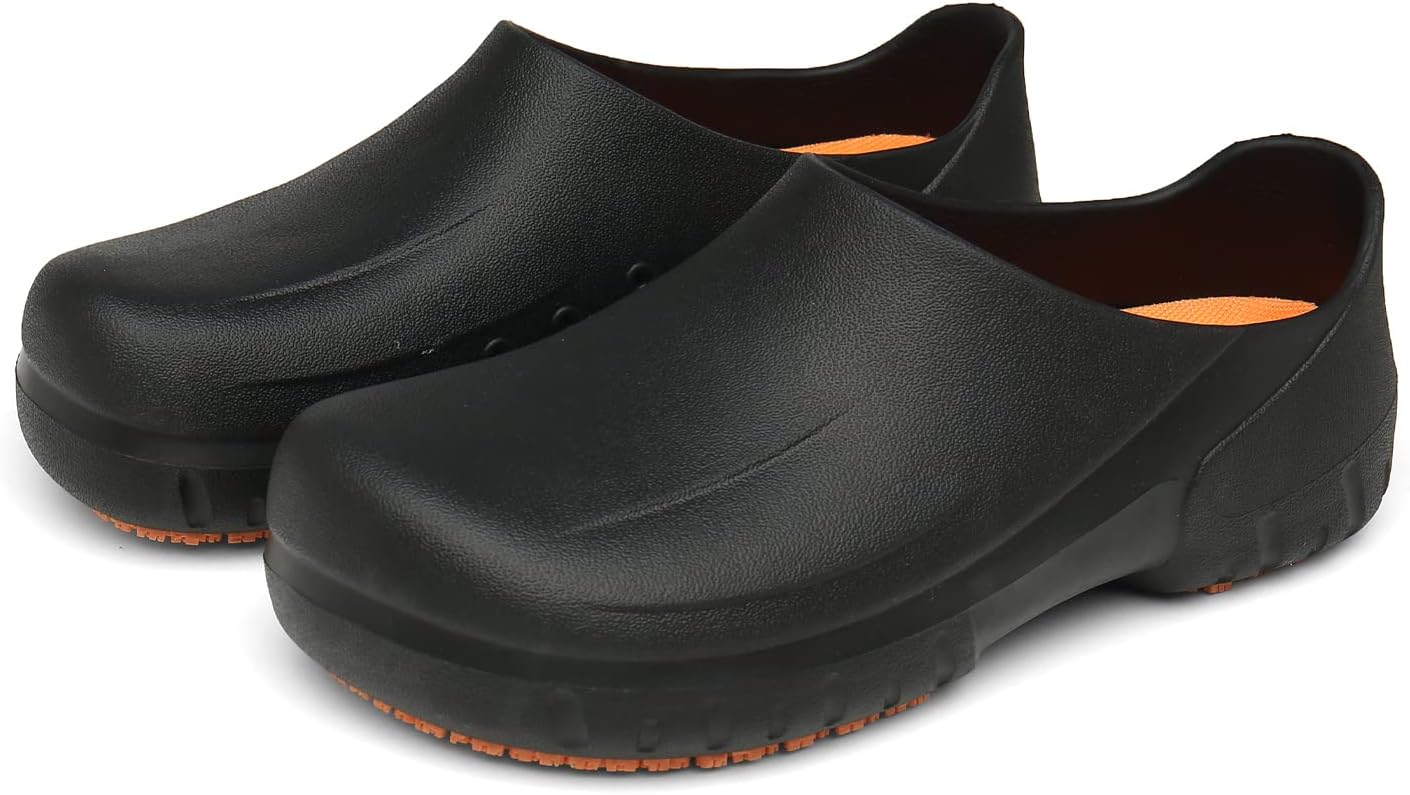 

Мужские кроссовки JSWEI Chef - водонепроницаемые и стойкие к маслу, противоскользящие кухонные сабо для мужчин, для медсестрин, сада и активного отдыха на открытом воздухе, черный