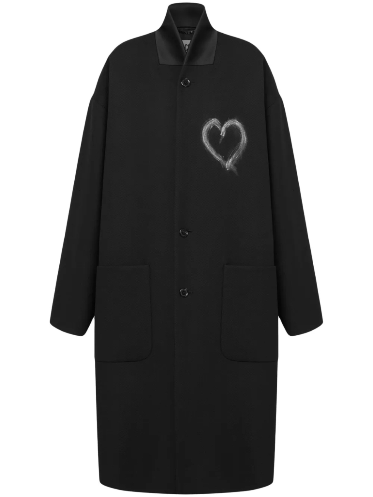 

Moschino пальто с контрастным воротником, черный