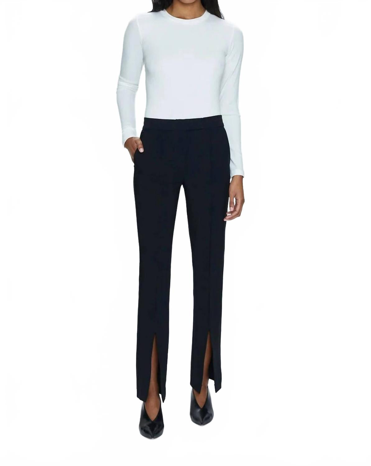 

Диана Брюки с разрезом спереди в черном PISTOLA