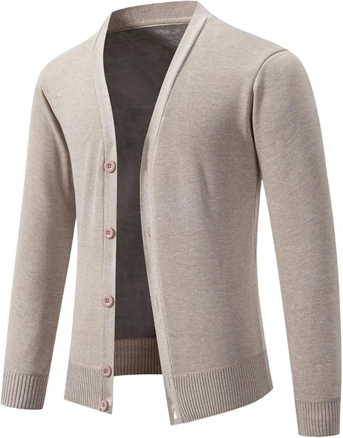 

Мужской вязаный кардиган с V-образным вырезом YEBAITOU