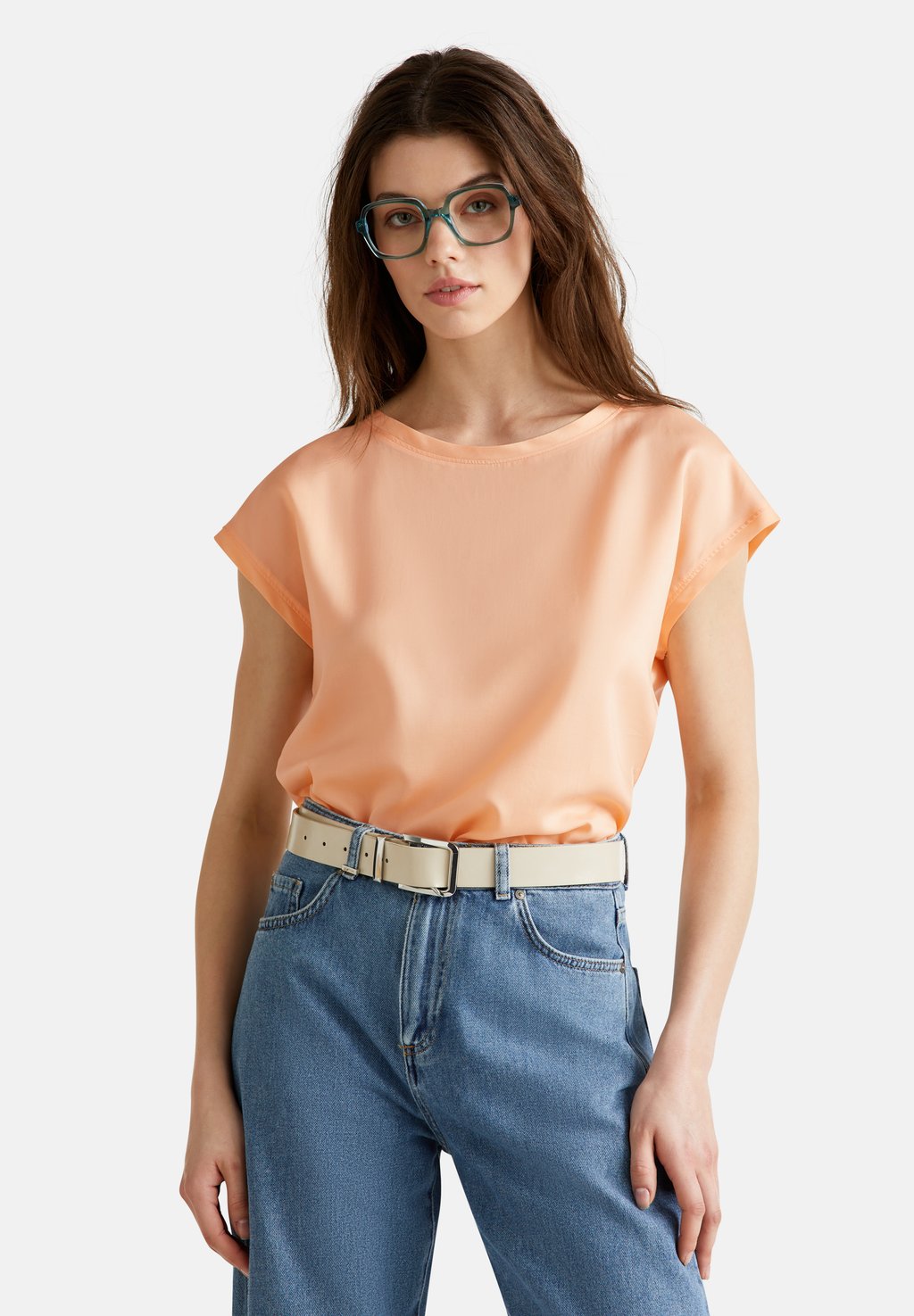 

Блуза FLOWY - Basic T-shirt United Colors of Benetton, оранжевый