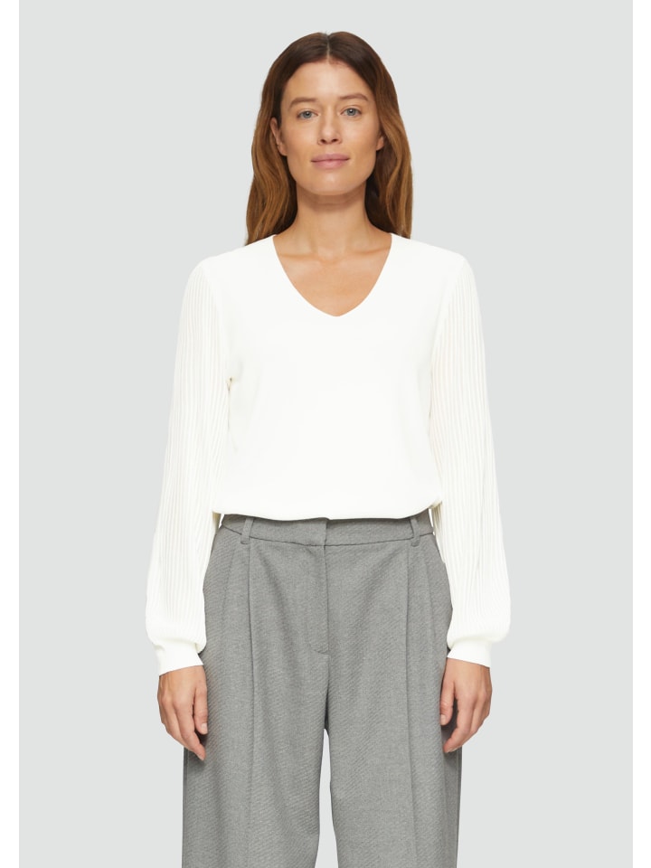 

Пуловер s.Oliver BLACK LABEL Strickpullover langarm, кремовый