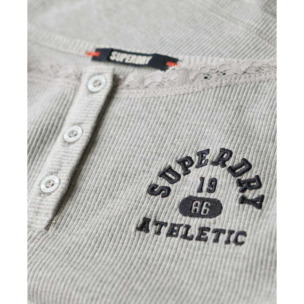 Футболка без рукавов Superdry Athletic Graphic Button Cami, серый — фото 4