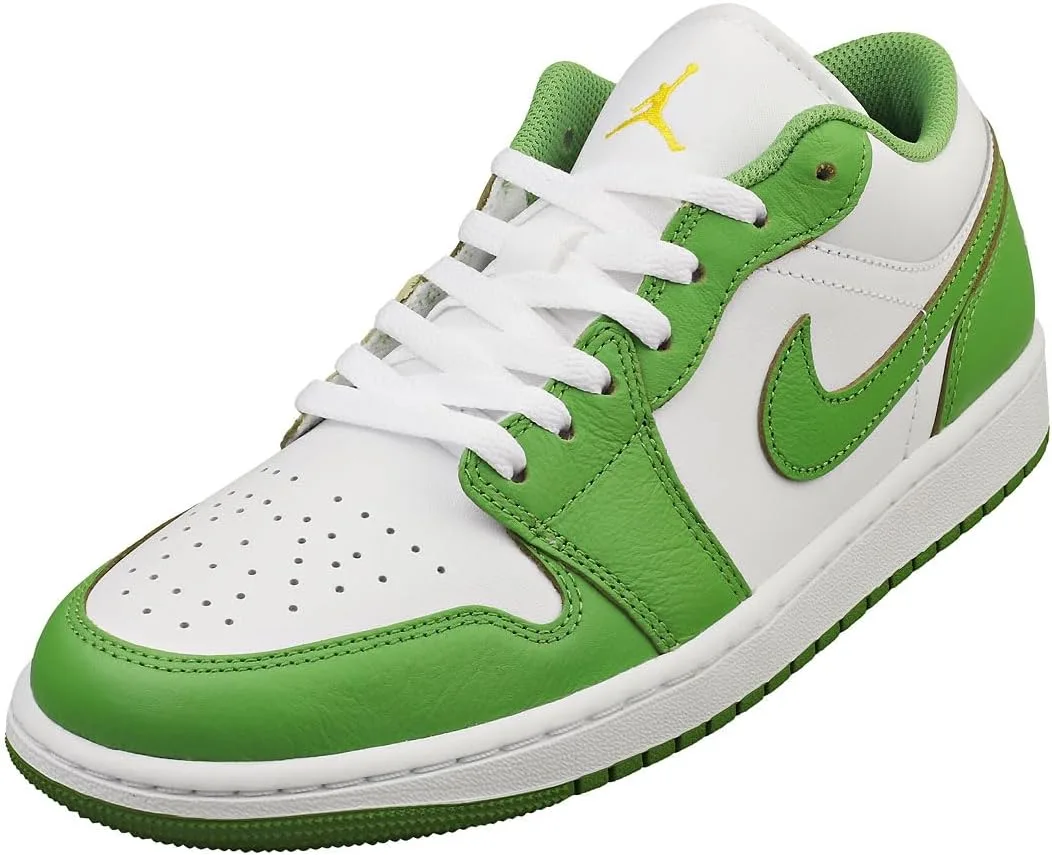 Мужские кроссовки Jordan 1 Low White/Metallic Gold-Black (553558 172), белый
