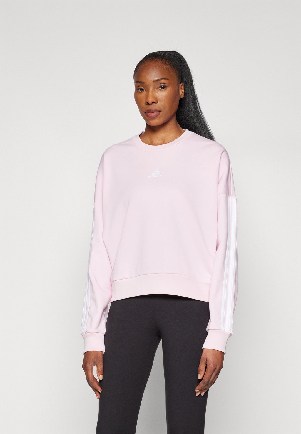 

Толстовка ESSENTIALS STRIPES adidas Sportswear, светло-розовый