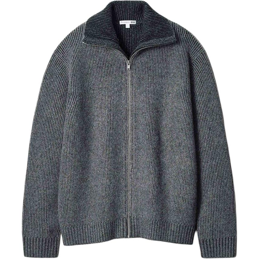 Jw Anderson x JWANDERSON совместный джемпер мужской asphalt gray UNIQLO, серый — фото 3