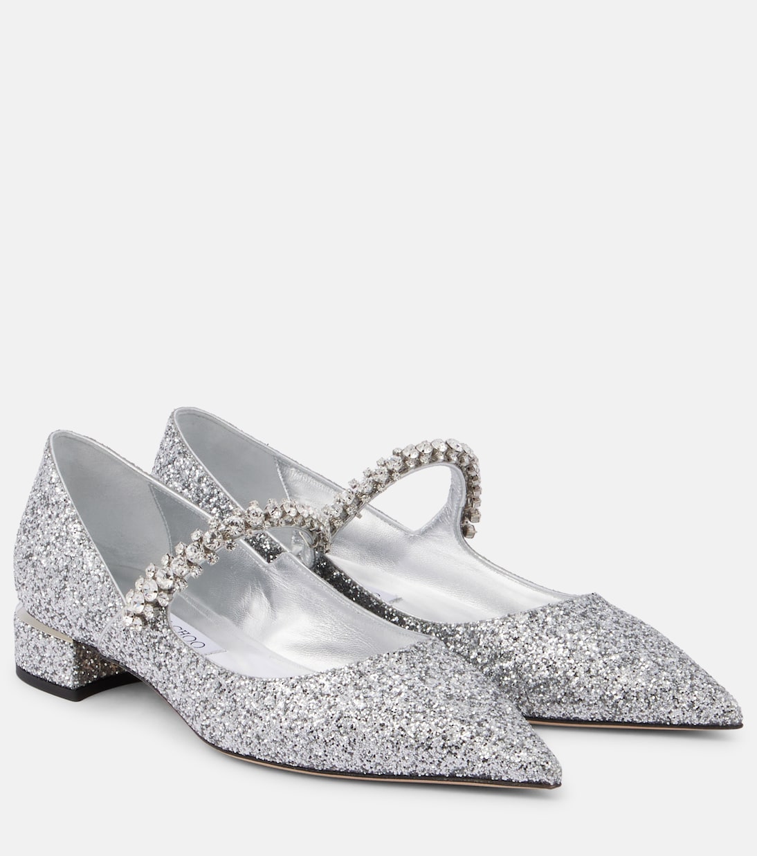 Туфли Mary Jane Bing 25 с декоративными элементами Jimmy Choo, серебряный