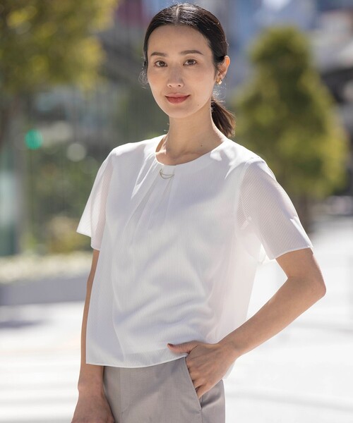 

Топ прозрачный в полоску J.PRESS, белый