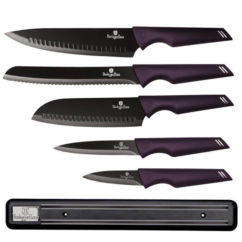 

Набор ножей BERLINGERHAUS с магнитным держателем 6 предметов Purple Eclipse Collection