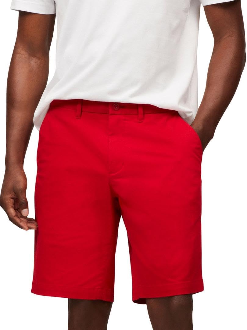 

Мужские повседневные хлопковые шорты Tommy Hilfiger длиной 9 дюймов с эластичным ремешком, также доступны в размерах для больших и высоких женщин., Medium Red