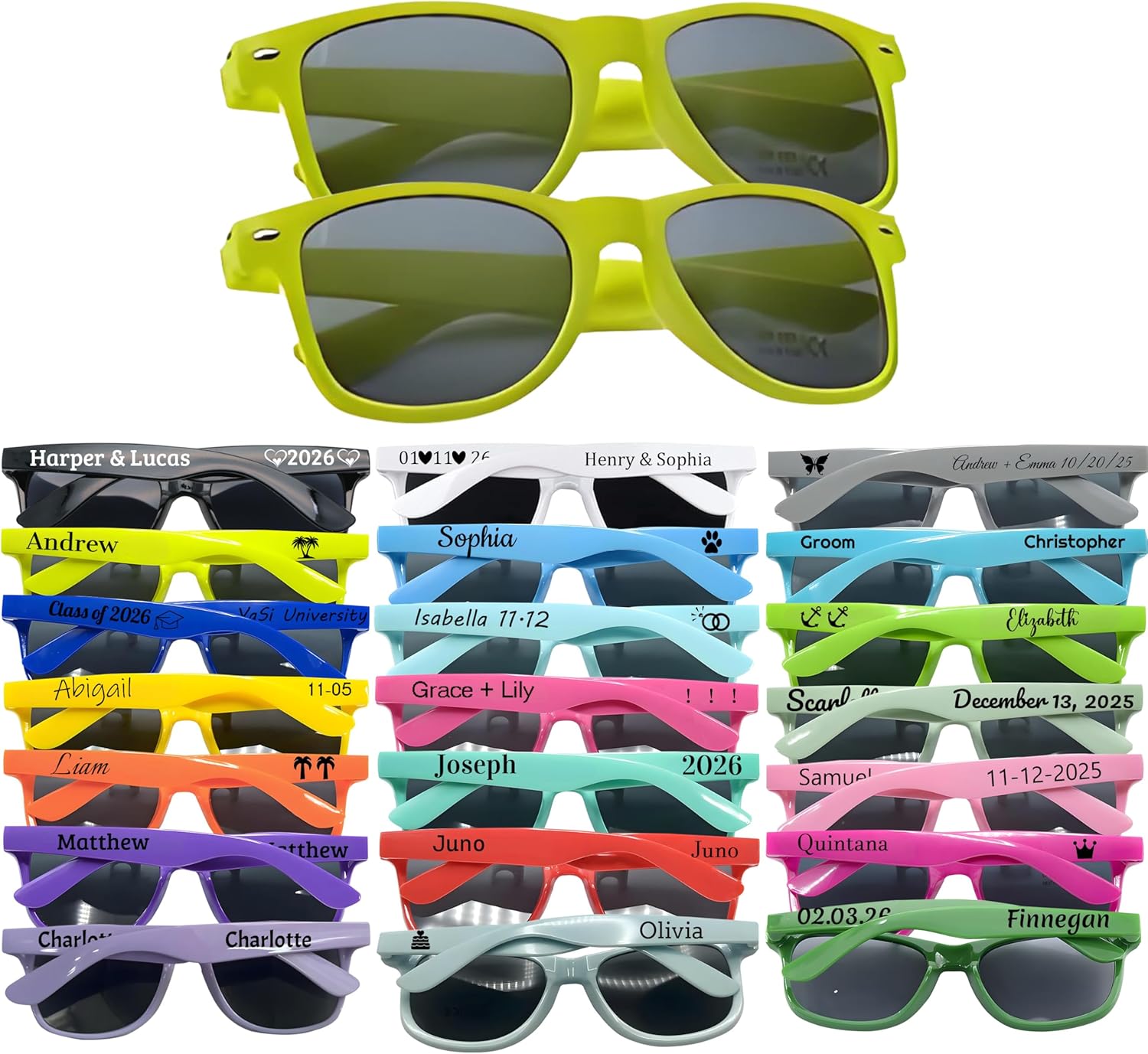 

Солнцезащитные очки на заказ для свадеб, оптовые заказы, персонализированные солнцезащитные очки, сувениры для вечеринок, классические ретро-солнцезащитные очки для мужчин и женщин DFDG, Lemon