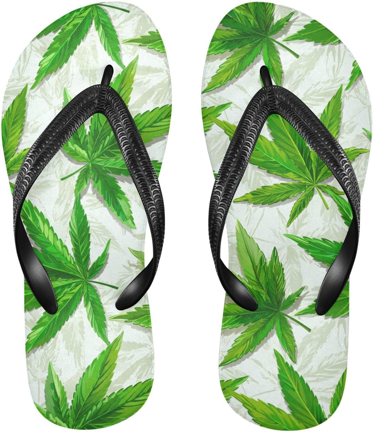 

Мужские летние шлепанцы с листьями, белые пляжные резиновые тапочки, нескользящие для душа и прогулок Sinestour