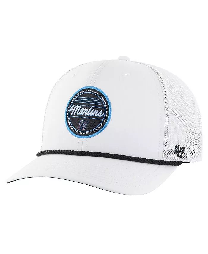 

Мужская белая регулируемая кепка Miami Marlins Fairway Trucker '47 Brand