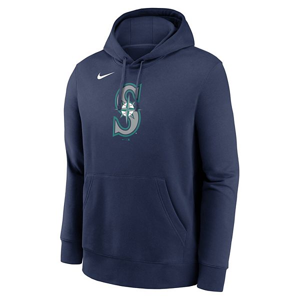 Толстовка с капюшоном мужская navy seattle mariners logo club fleece Nike — фото 3