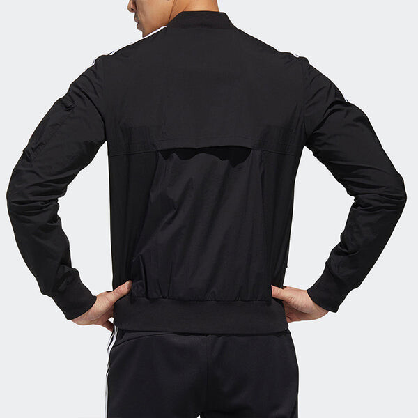 Куртка adidas Must Haves Jacket BOMB 3-Stripes - Black, черный — фото 4