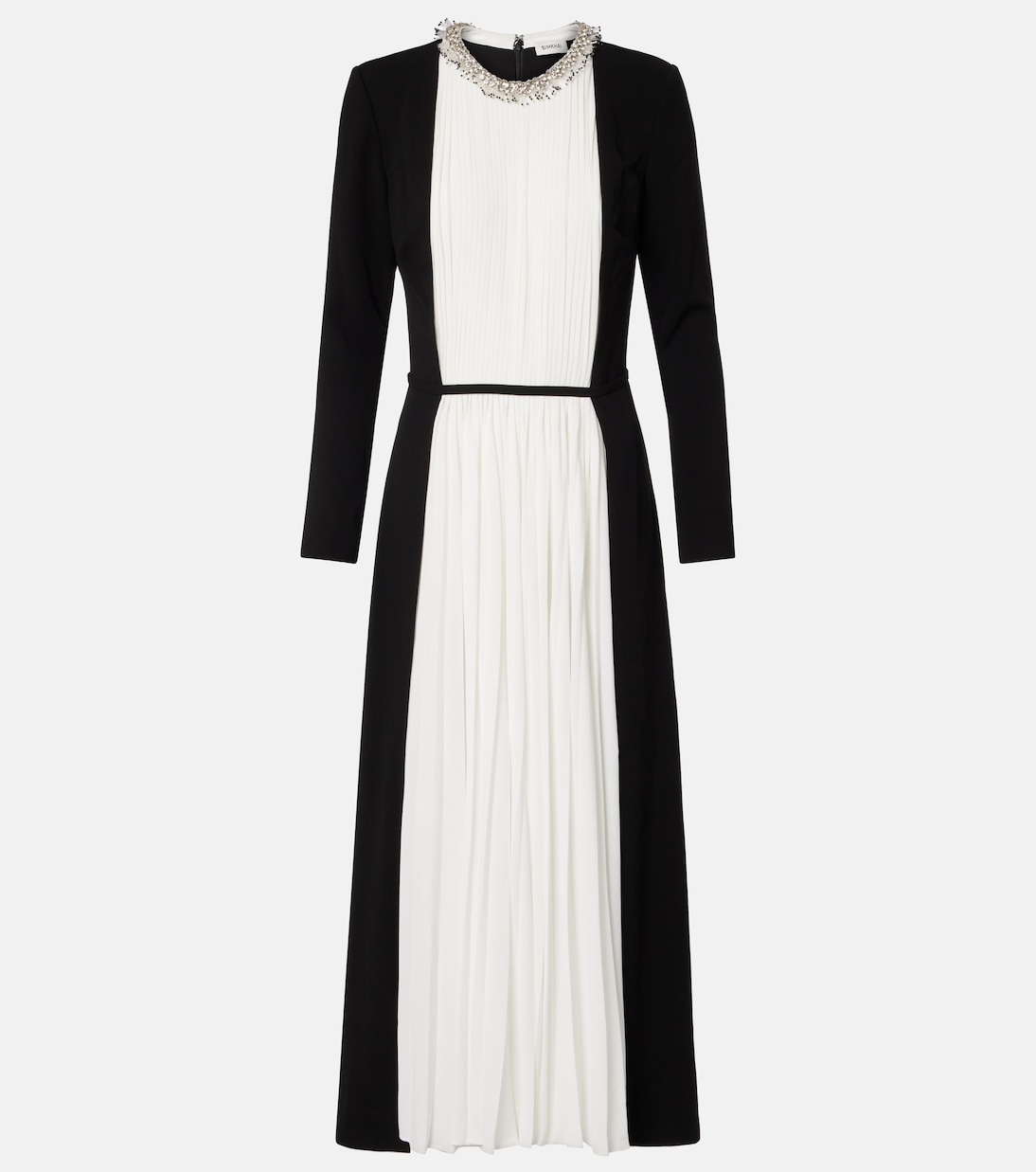 

Платье миди из крепа и плиссе Esther с декоративными элементами Simkhai, Ivory Multi