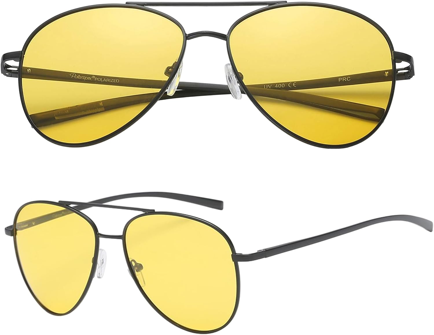 

Солнцезащитные очки PolarSpex Aviator для женщин и мужчин - поляризованные очки для ночного дайвинга - солнцезащитные очки Mavericks в алюминиевой оправе, Aluminum Black | Polarized Night Driving