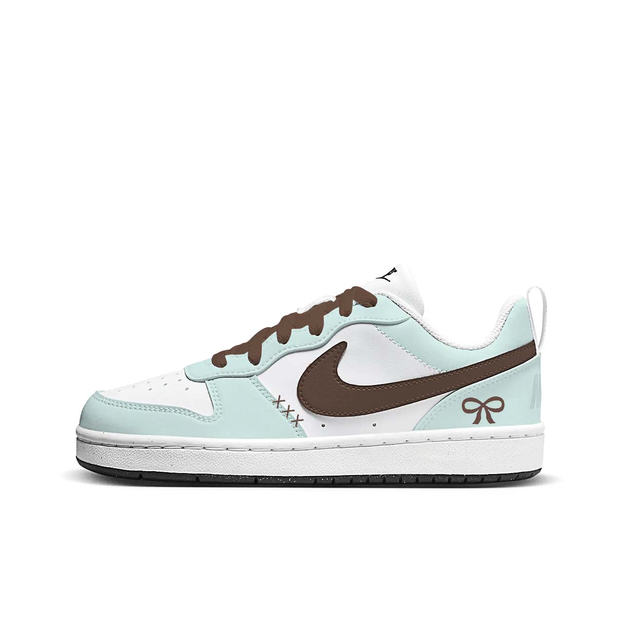 

Nike Court Borough тонкие хрустящие лоу-топ детские скейтбординг кроссовки mint green unisex