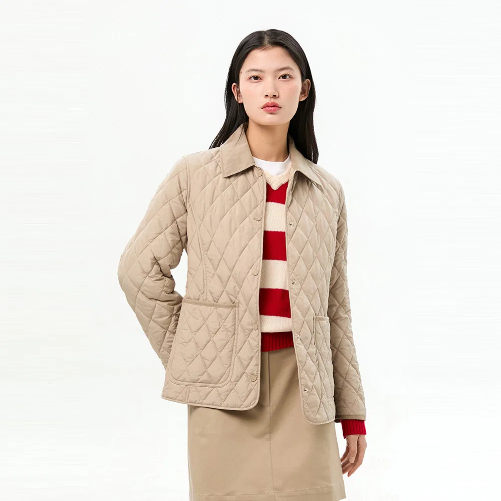Женский стёганый жакет Diamond Slim бежевый от Tommy Hilfiger Women