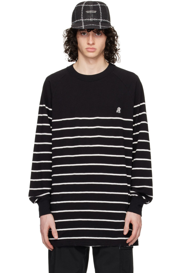 

Полосатая футболка с длинным рукавом The Shepherd Undercover, черный