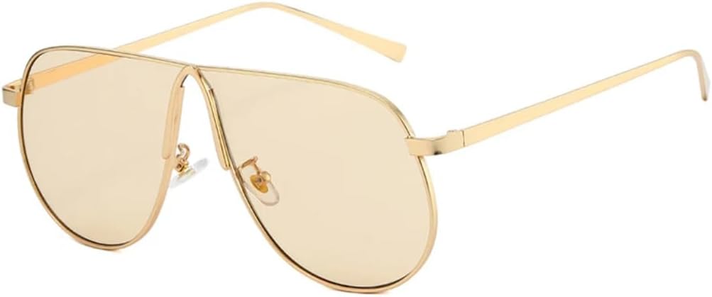 

Винтажные большие металлические женские солнцезащитные очки, модные мужские солнцезащитные очки с градиентным переходом защиты UV400 в стиле панк TVTBBVV, Golden Champagne