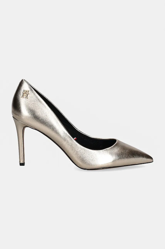 Кожаные туфли-лодочки PARTY POINTED METALLIC PUMP Tommy Hilfiger, золотой — фото 2