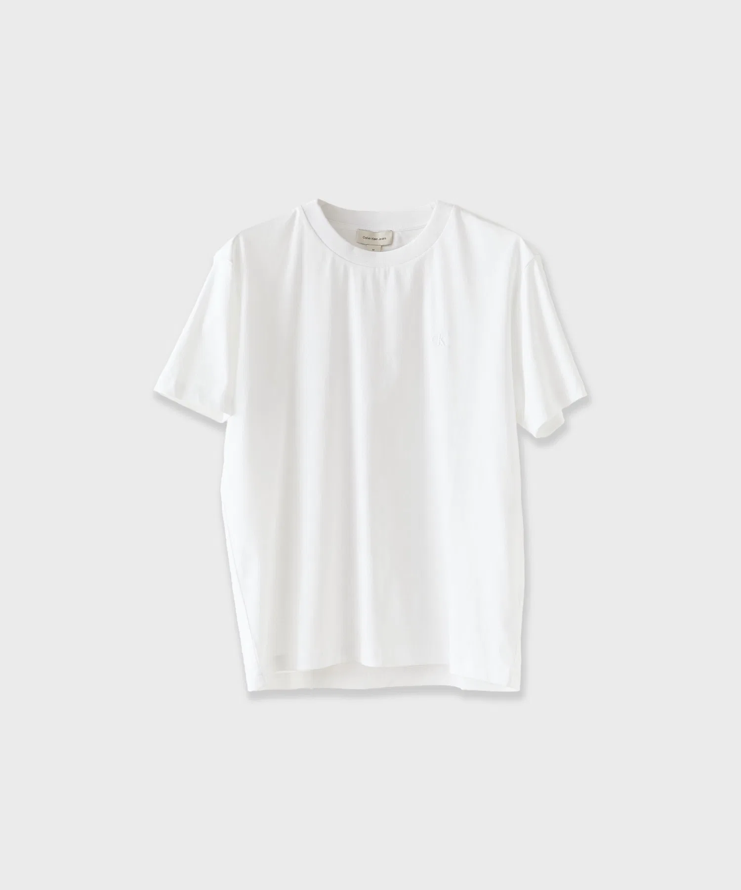 Унисекс футболка Calvin Klein SS REG LIQUID COTTON с логотипом белая