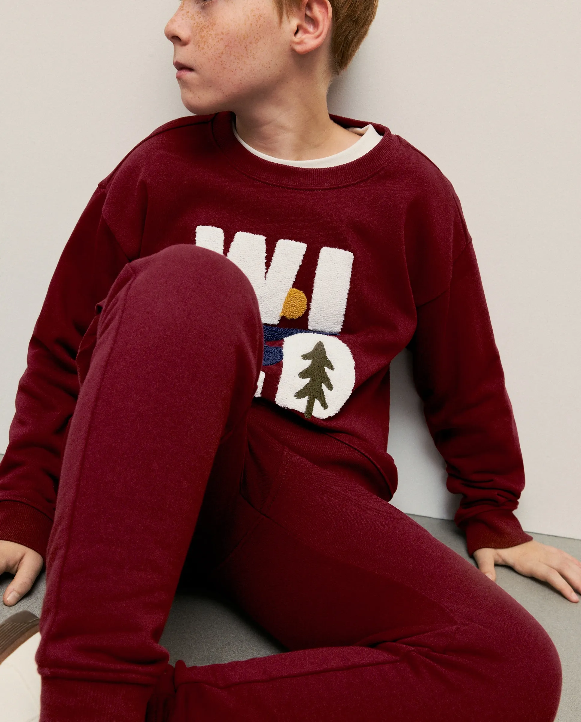 

Толстовка с капюшоном на молнии с флоковой отделкой и позиционным принтом для мальчика Kids El Corte Inglés, красный