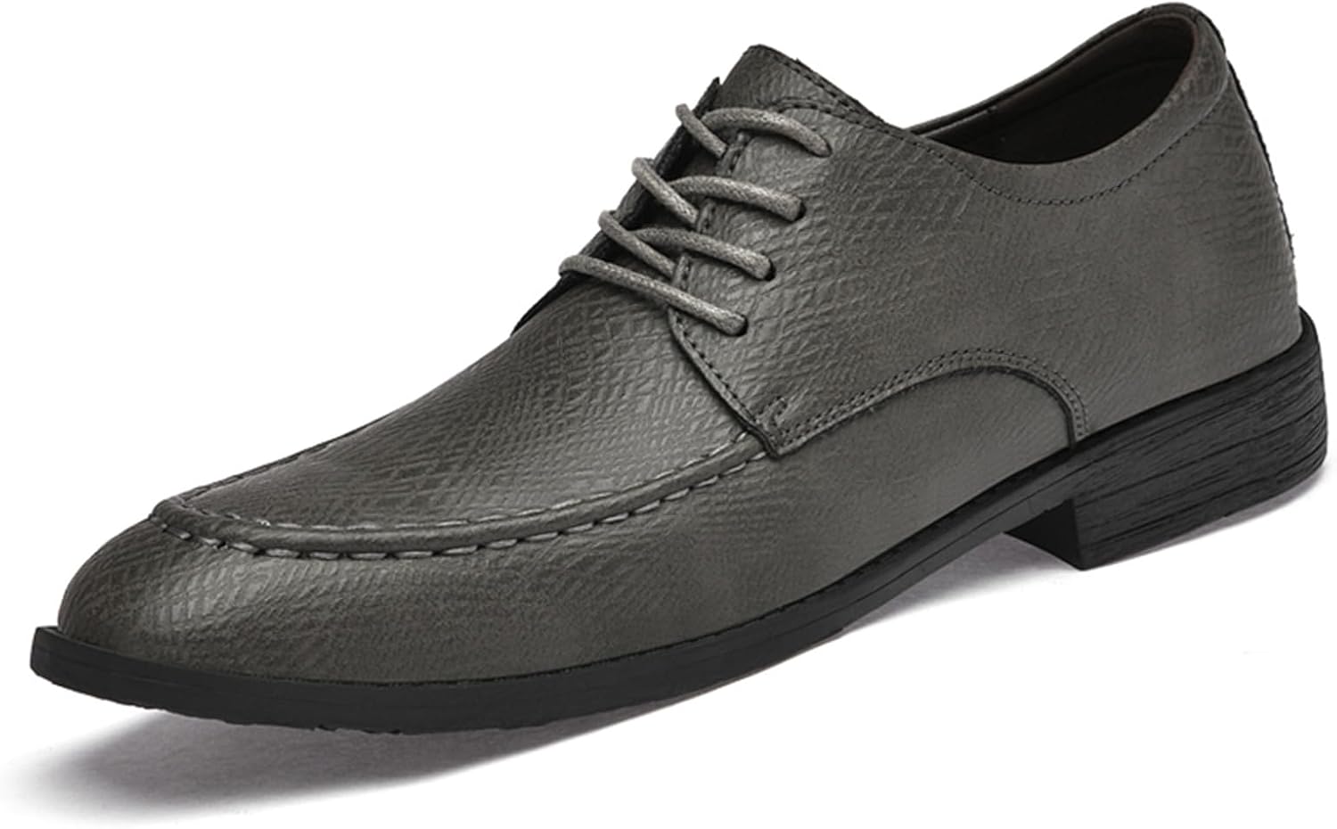 

Мужские оксфорды из натуральной кожи на шнуровке с ортопедической поддержкой свода, низким массивным каблуком, легкие, мягкий круглый носок, для офиса, свадьбы, официальных и деловых мероприятий Tixewsjh, серый