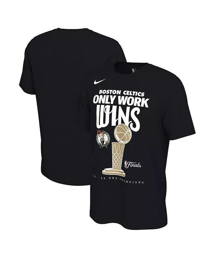 

Мужская черная футболка Boston Celtics 2024 NBA Finals Champions Celebration Trophy Nike