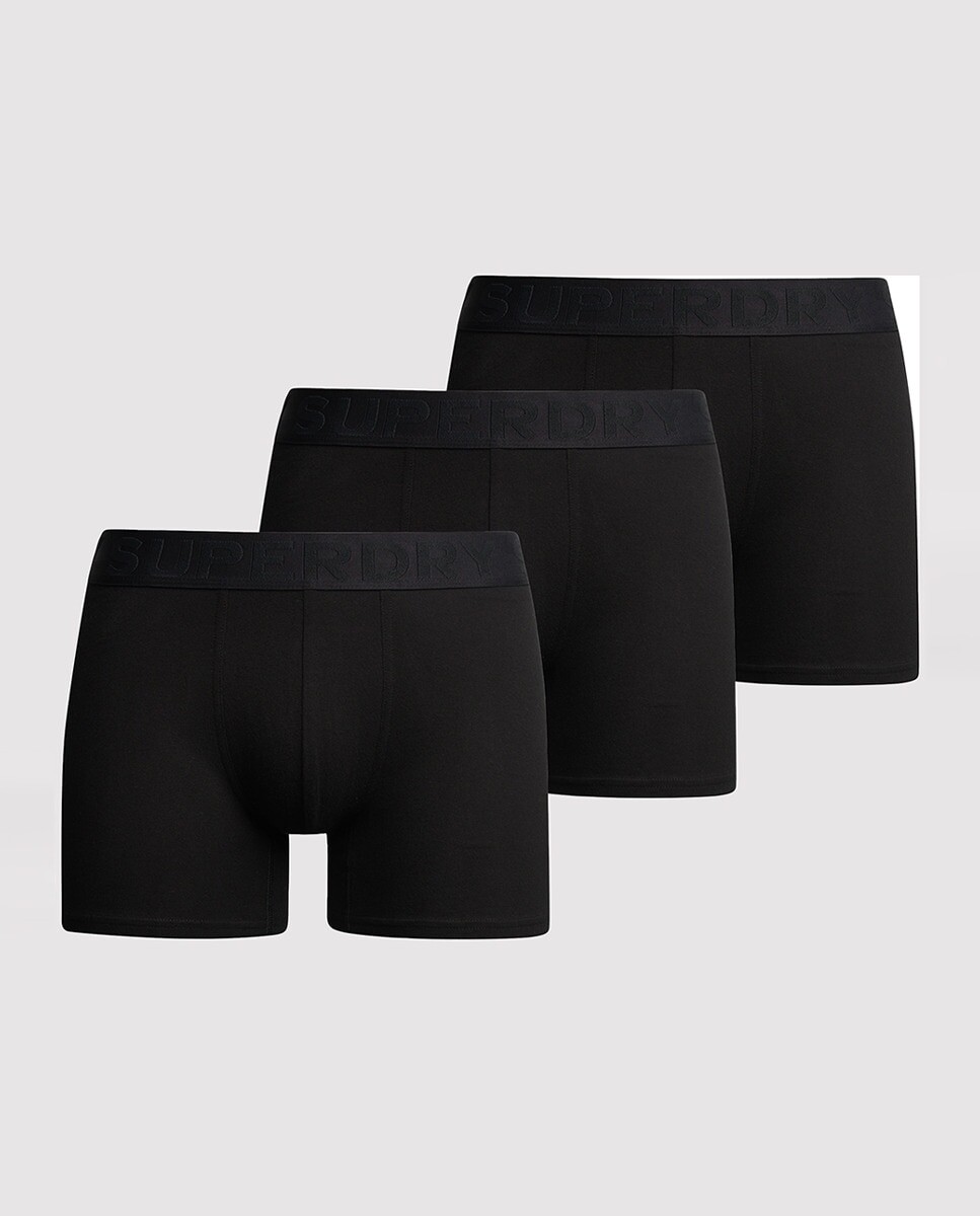

Комплект из 3 трусов-боксеров из органического хлопка Superdry, черный