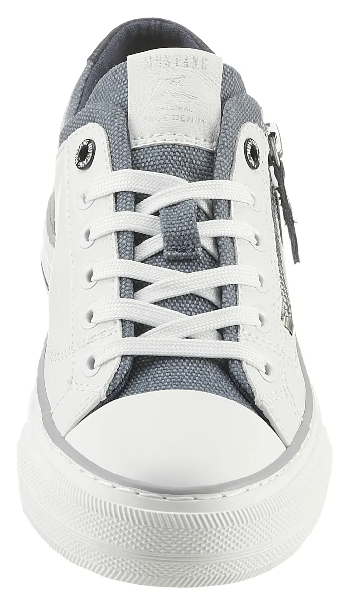 Кроссовки Mustang Shoes, с боковой молнией, повседневная обувь, полуботинки, туфли на шнуровке, синий — фото 4
