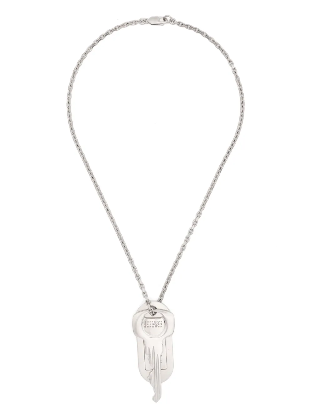 

Колье с подвеской Key MM6 Maison Margiela, серебяный