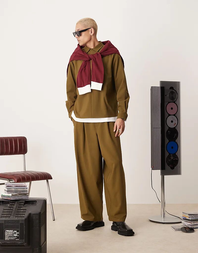 

Брюки свободного кроя ASOS DESIGN коричневого цвета