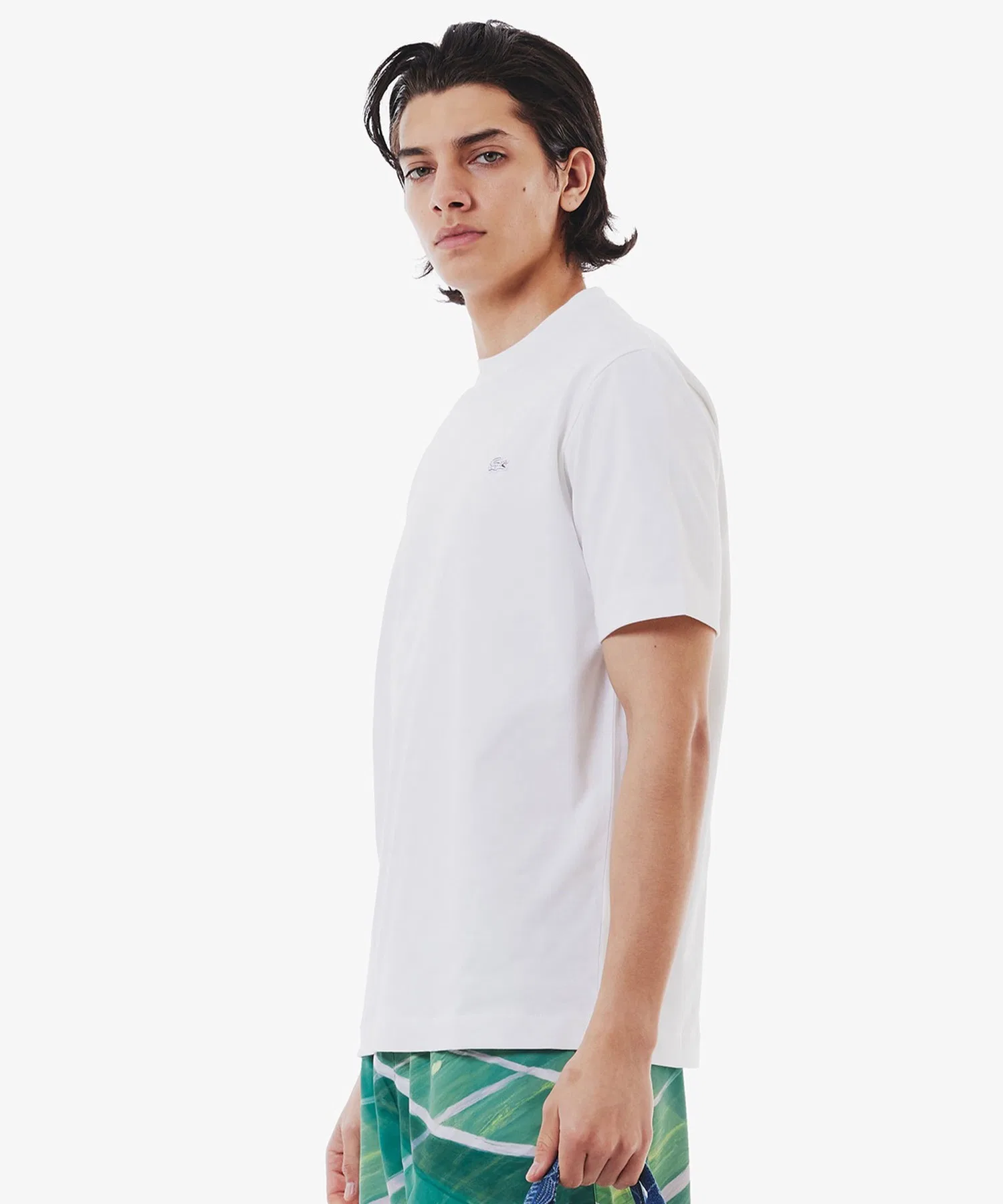 Футболка-поло Lacoste Outline Clock мужская, с вышитым логотипом, белый — фото 2