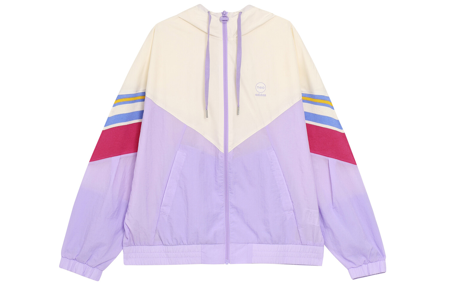 

Куртка женская Pinky White/глянцевый фиолетовый Adidas Neo