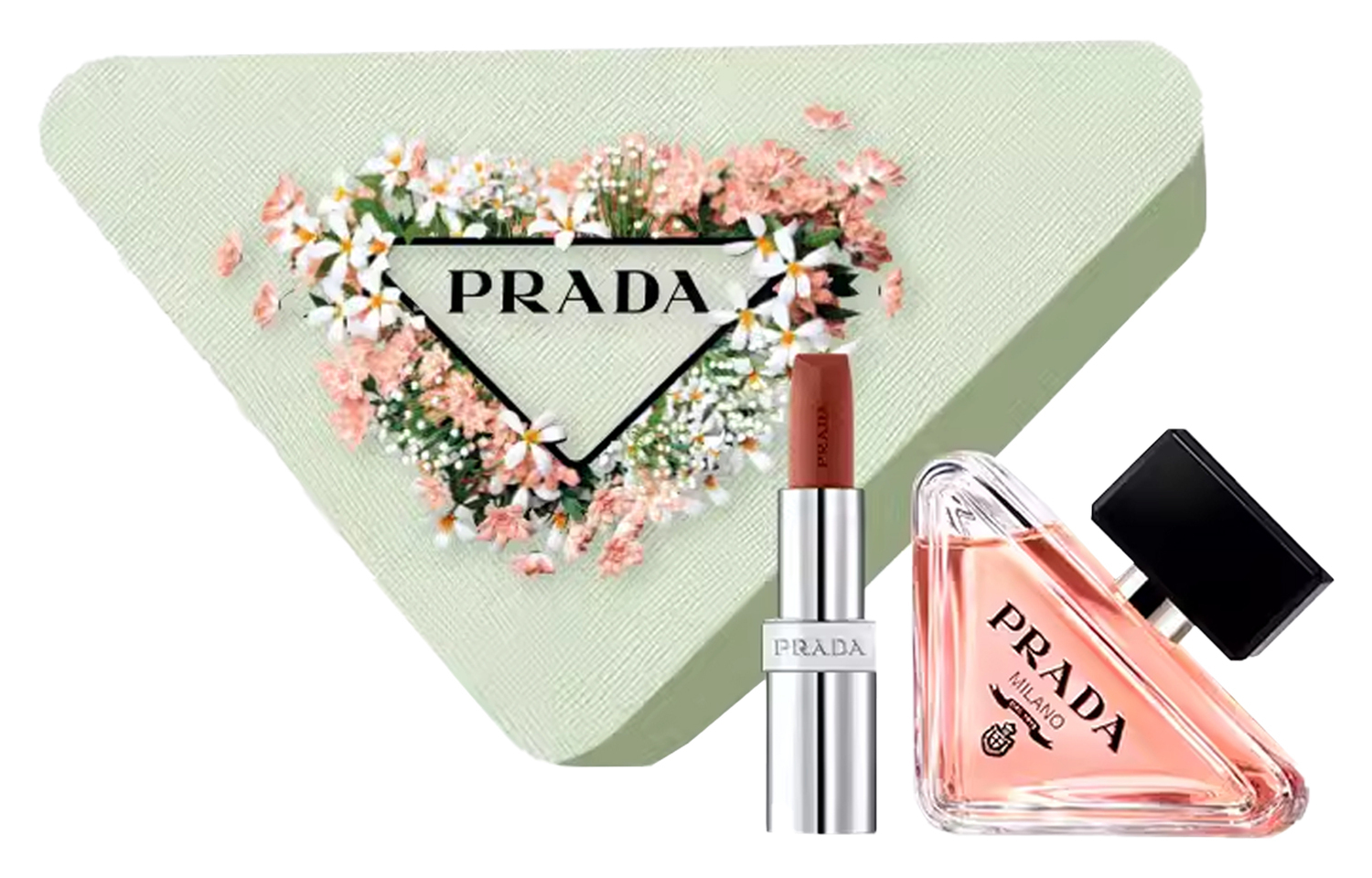 

Набор парфюма Heart's Flower: туалетная вода Bitter Orange Amber 50 мл + бальзам для губ 3,8 г PRADA
