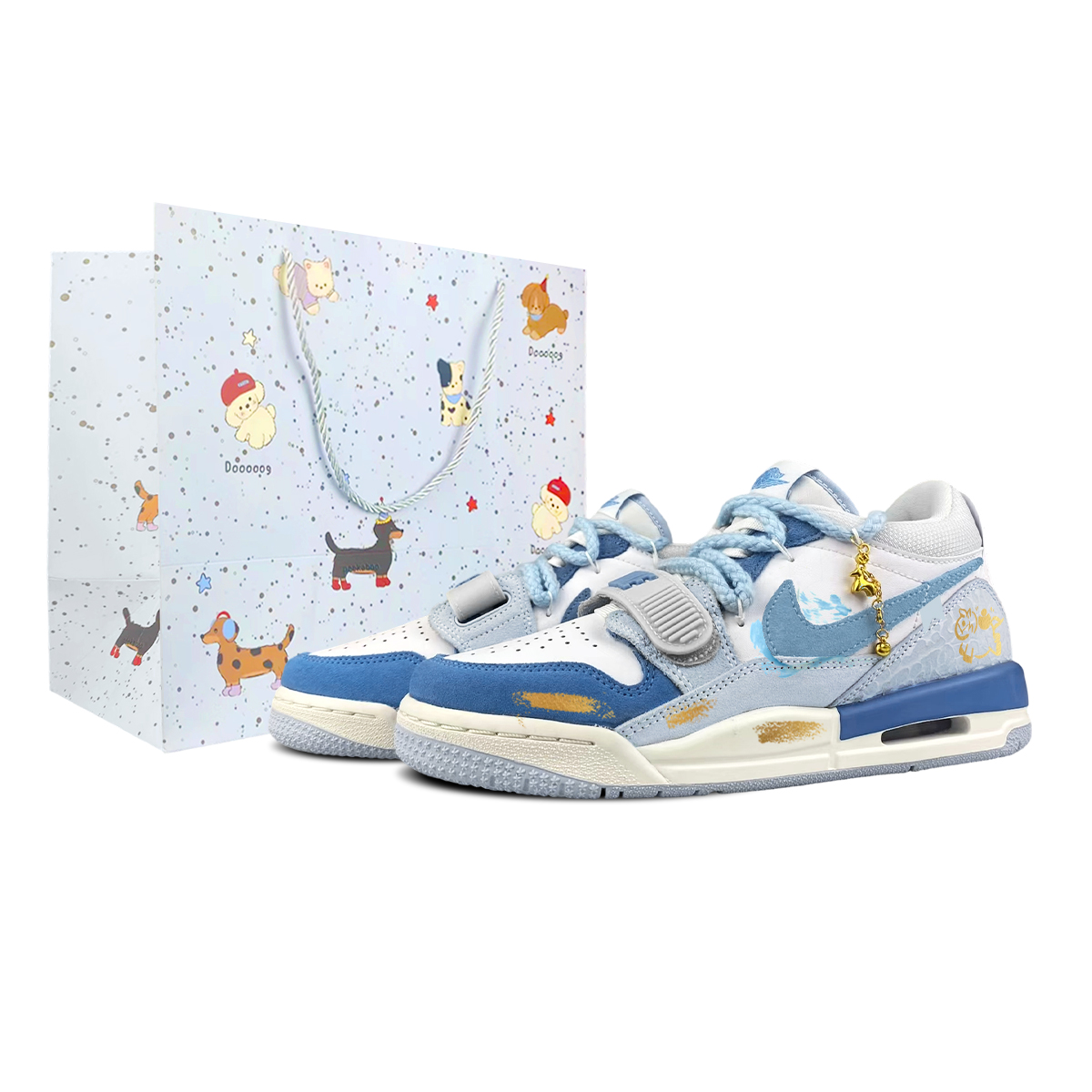 

Кроссовки Legacy 312 BNK Instant Wealth с амортизацией, износостойкие низкие винтажные баскетбольные Jordan, синий-shopping bag