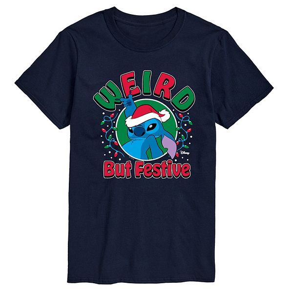 

Футболка мужская Lilo & Stitch weird but festive graphic Disney, Navy