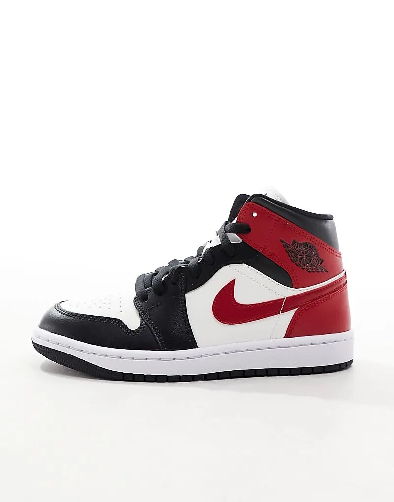 Кроссовки Air 1 Mid белого и красного цвета Jordan — фото 2