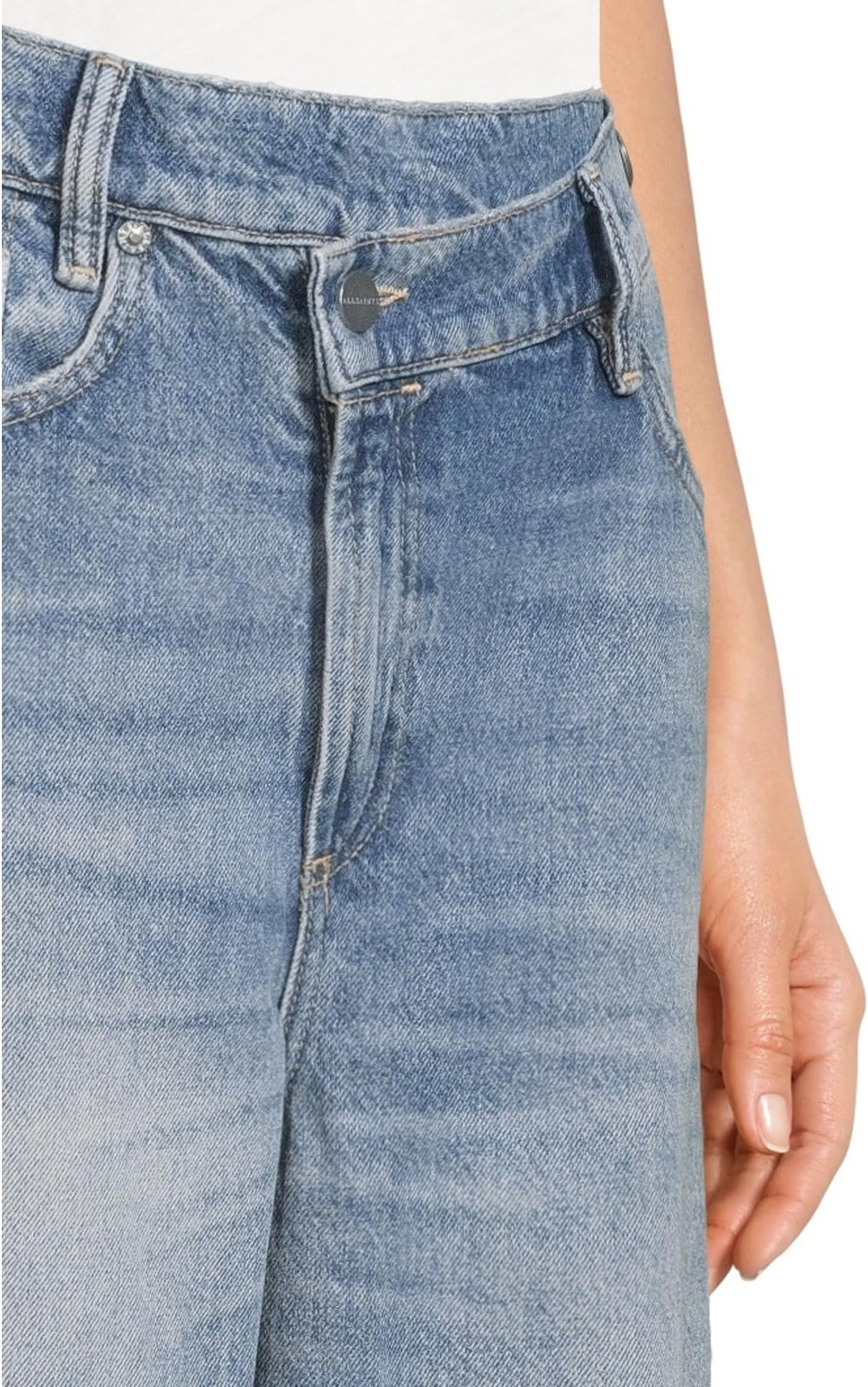 Джинсы AllSaints Aki Crossover Jean, цвет Light Indigo — фото 4