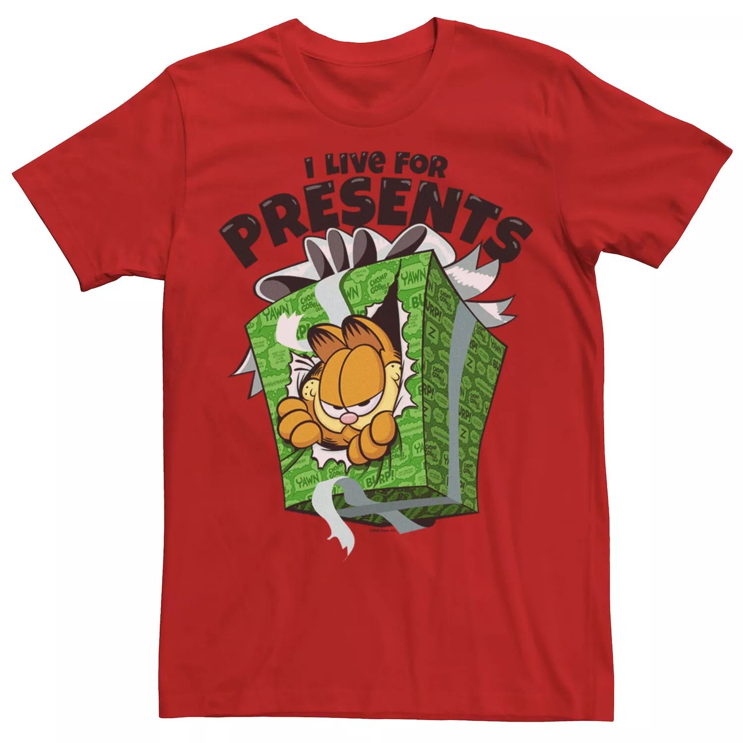 

Мужская рождественская футболка Garfield Is Present Licensed Character