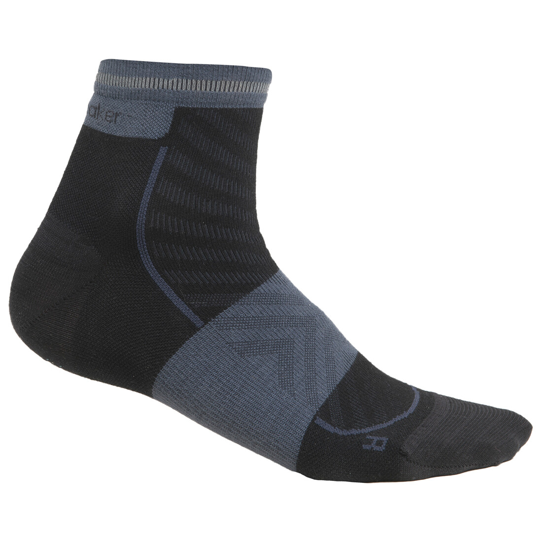 

Носки для бега Icebreaker Women's Merino Run+ Ultralight Mini, цвет Black/Graphite