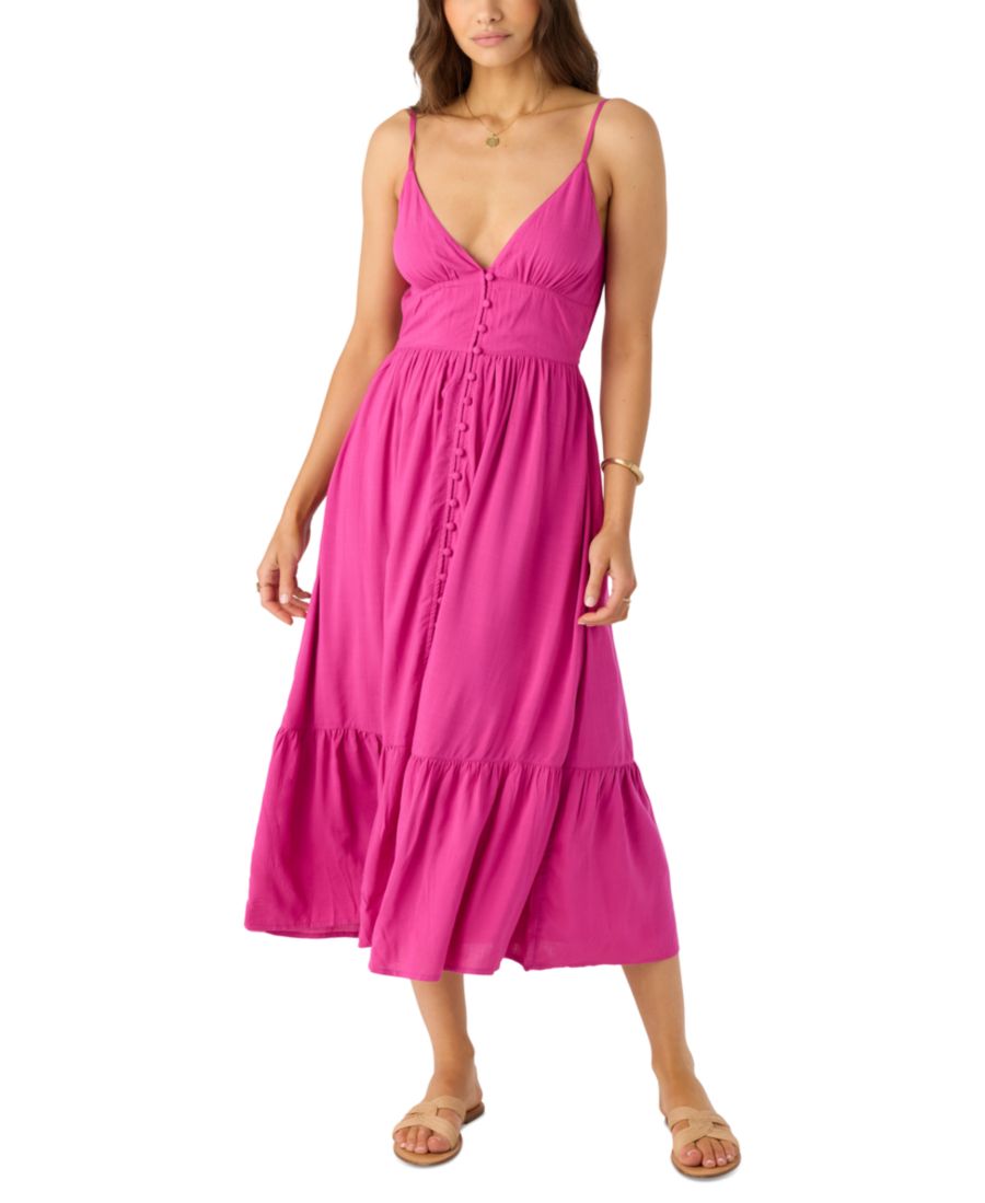 

Детское плетеное платье миди без рукавов с ярусным подолом O'Neill, Fuchsia