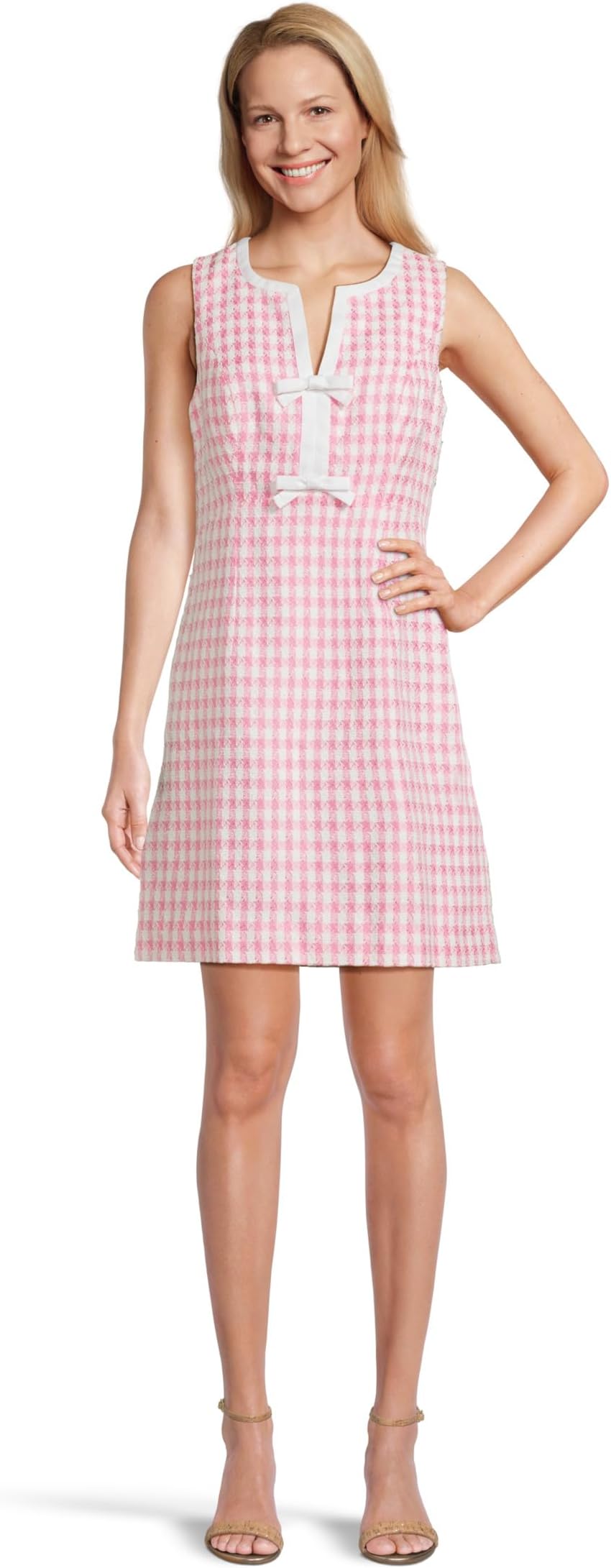 

Платье Lilly Pulitzer Aria Boucle Shift, Rousseau Pink Charming Check Boucle